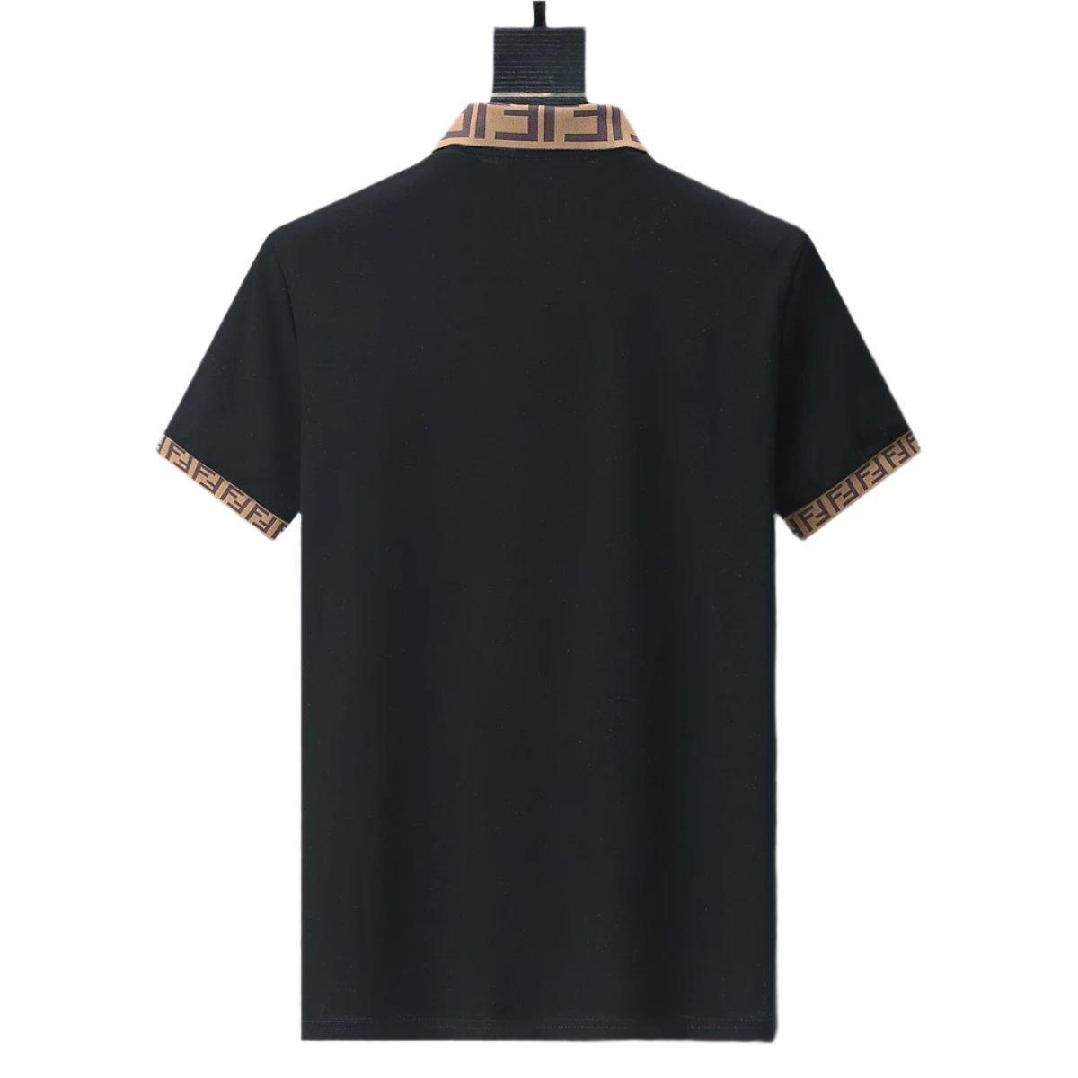 Fendi Black T-shirt with Collar - Banlieue91