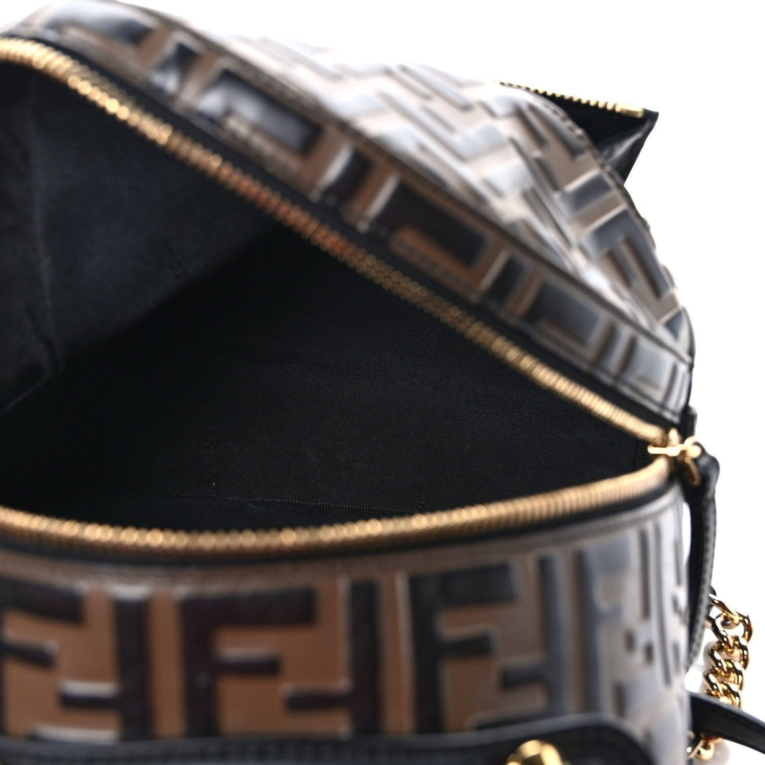 Fendi Nappa FF 1974 Embossed Mini Backpack Black - Banlieue91