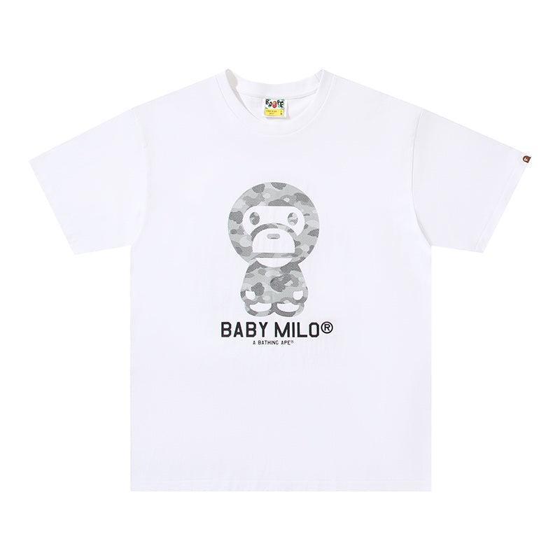 Bathing Ape White Baby Milo T-Shirt without Collar - Banlieue91