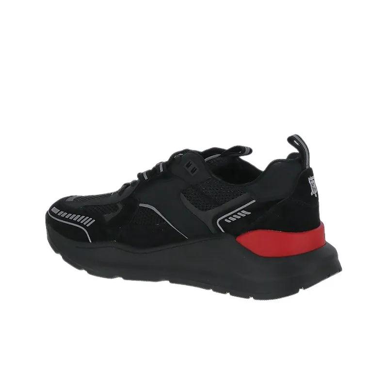 Burberry Sean Low Top Sports Casual Black Red - Banlieue91 -