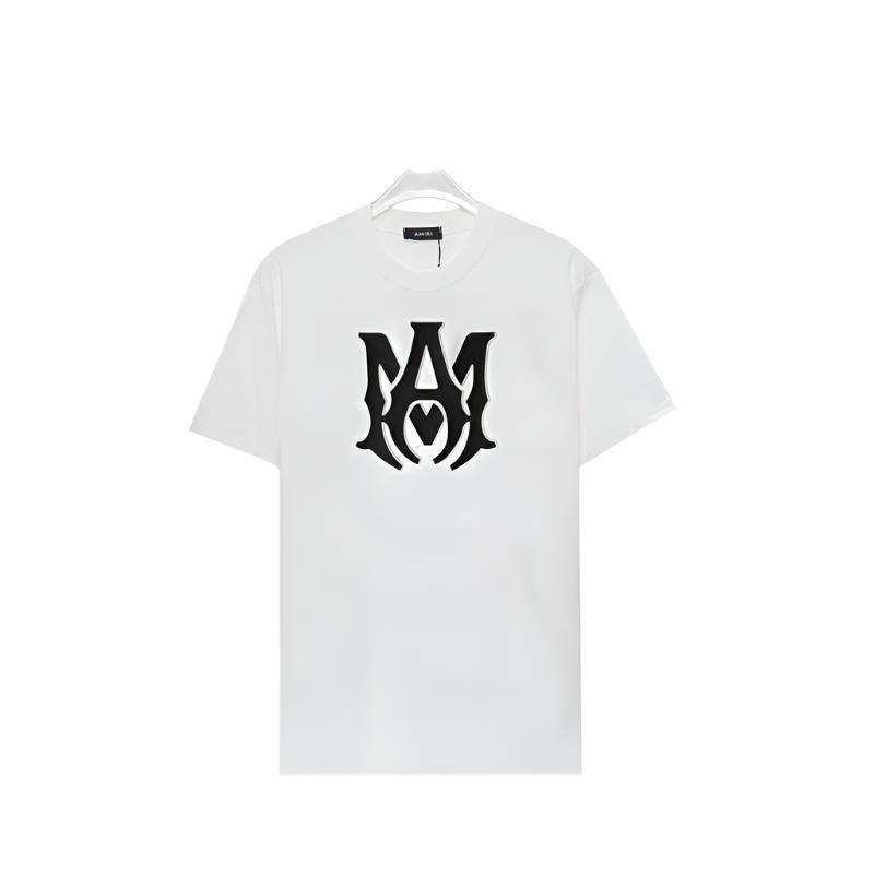 Amiri White T-Shirt Without Collar - Banlieue91
