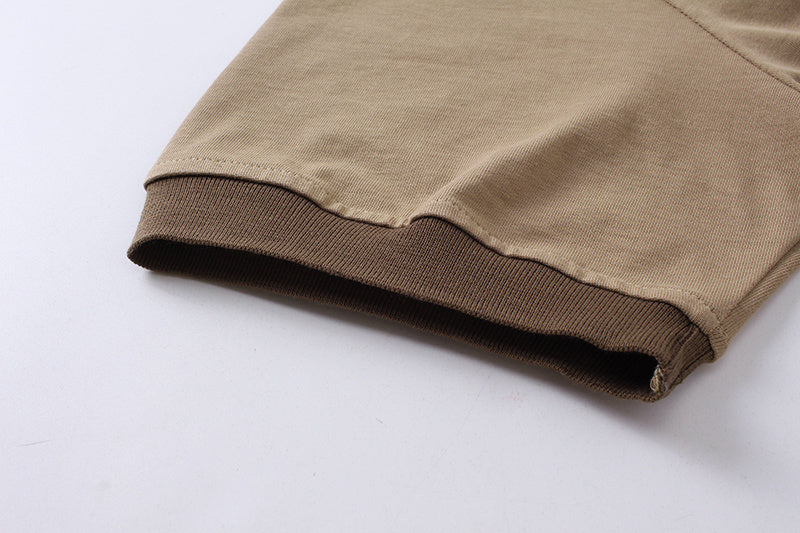 Side view of Gucci T-Shirt Without Collar 'Black', emphasizing its crew-neck style and elegant silhouette.