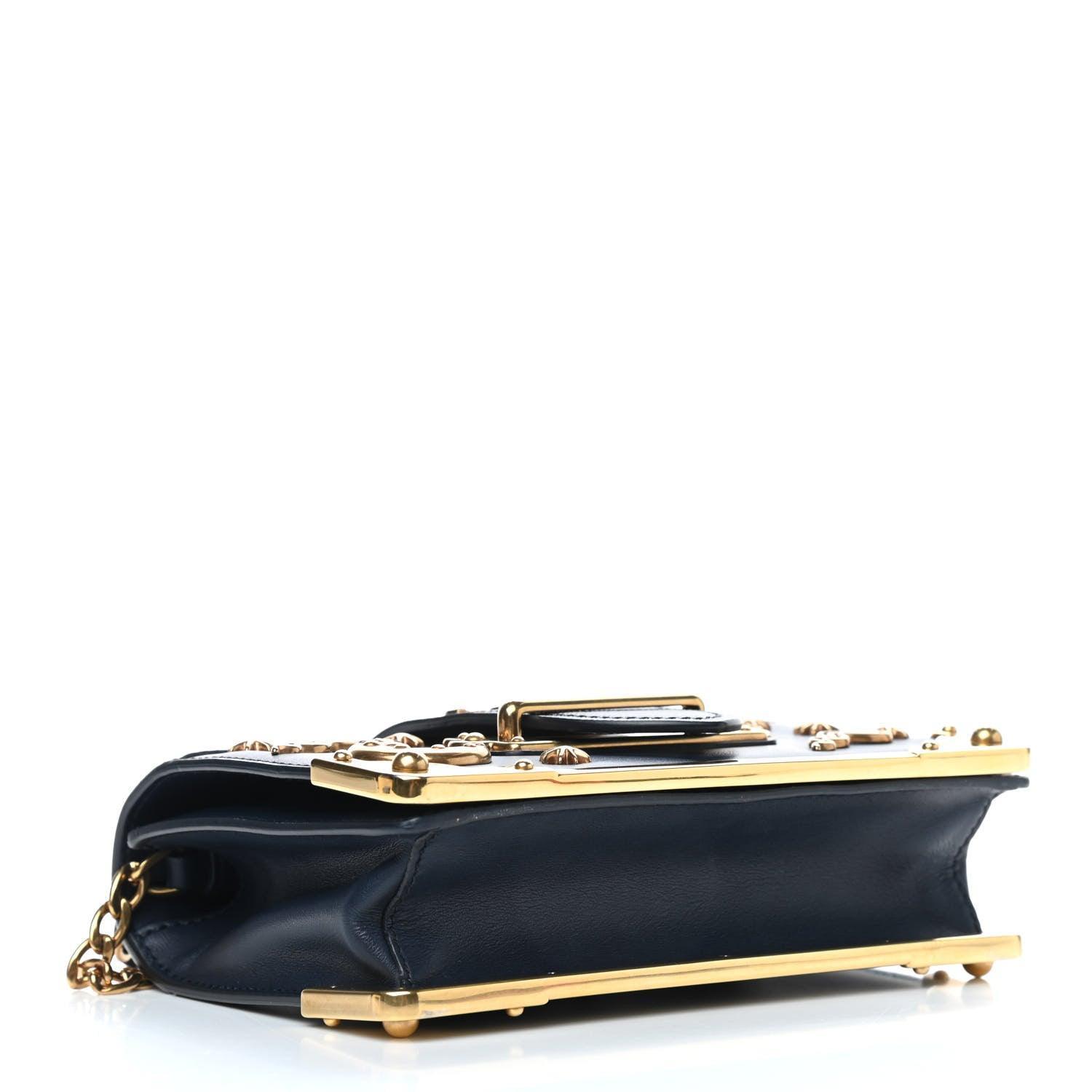 Prada City Calf Saffiano Astrology Cahier Bag Black - Banlieue91