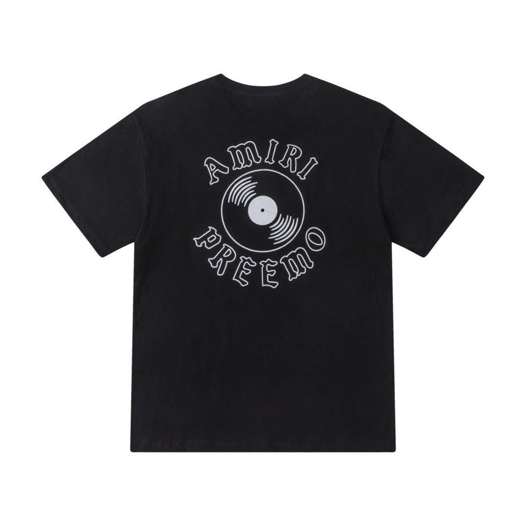 Amiri Black T-Shirt Without Collar - Banlieue91