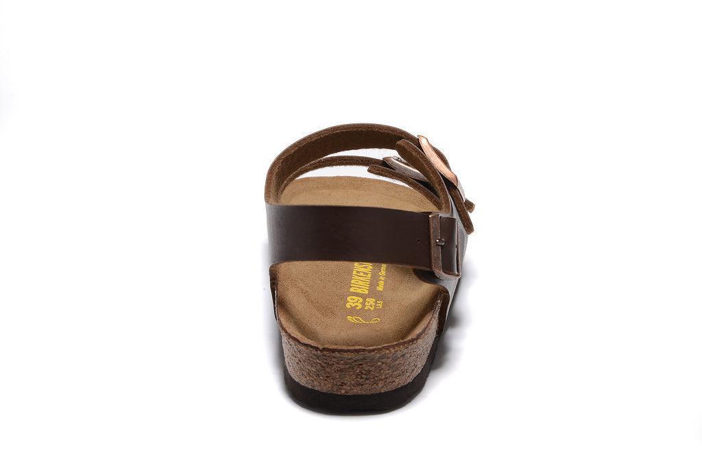 Birkenstock Milano Birko-Flor Sandals 'Dark Brown' - Banlieue91