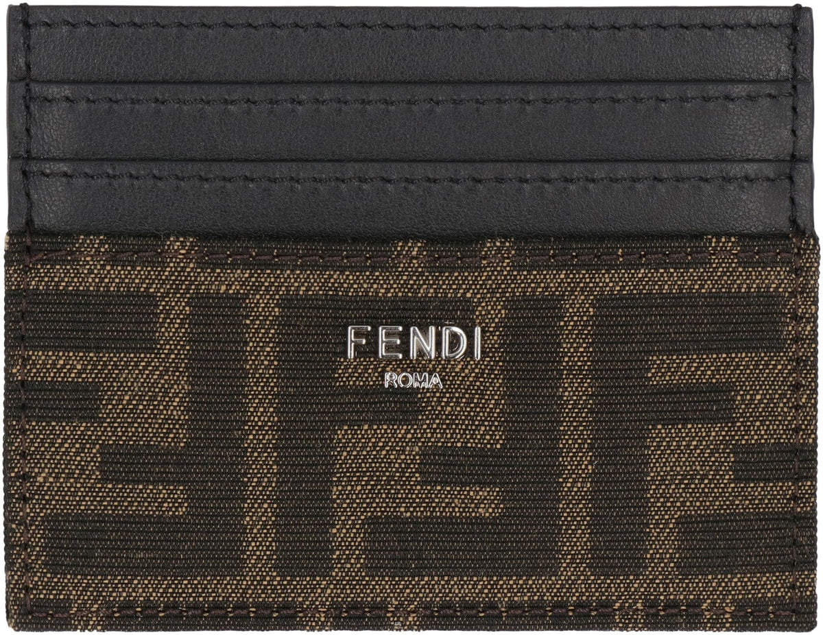 FENDI Jacquard Leather Card Holder - Mini | Banlieue91