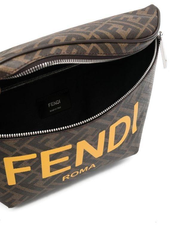 Fendi logo-print leather belt bag - Banlieue91