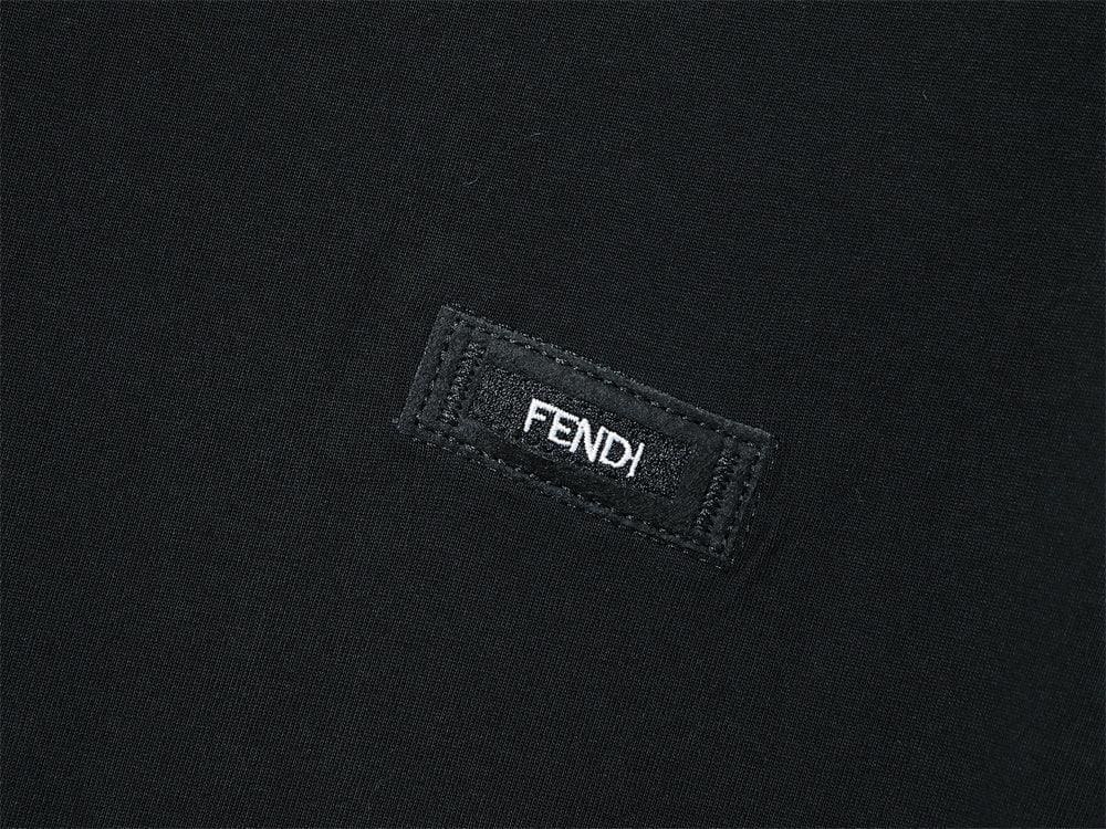 Fendi T-Shirt without Collar 'Black' | Banlieue91