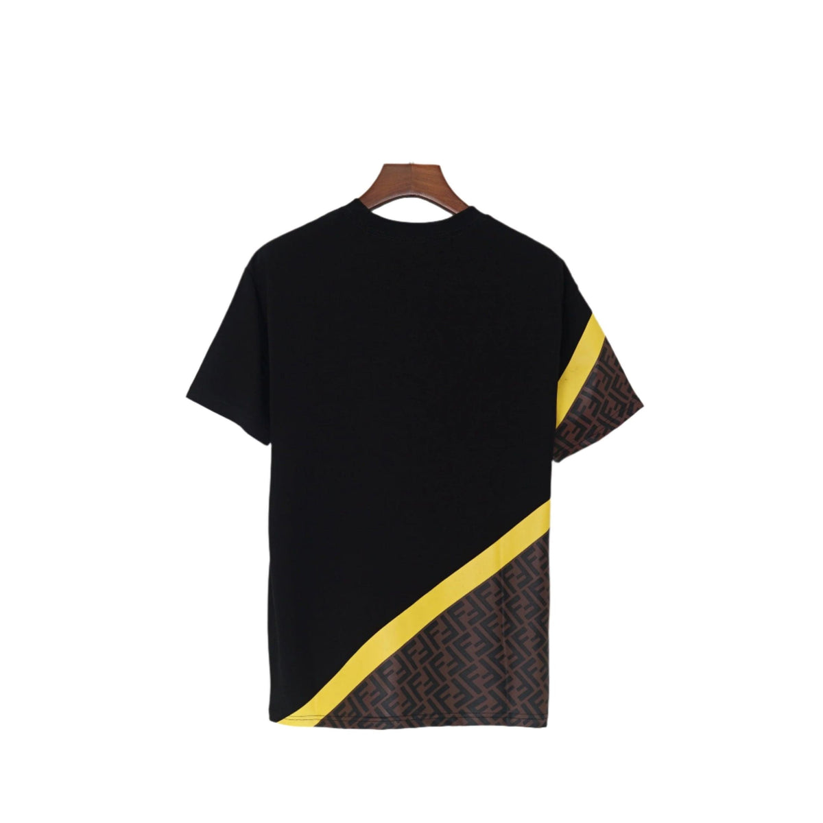 Fendi T-Shirt without Collar 'Black-Brown-Yellow' | Banlieue91