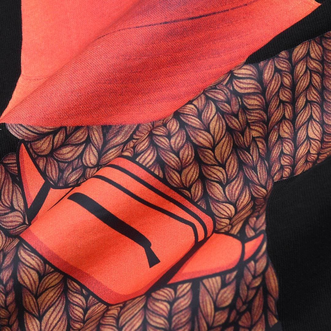 Fendi T-Shirt without Collar 'Black-Orange' | Banlieue91