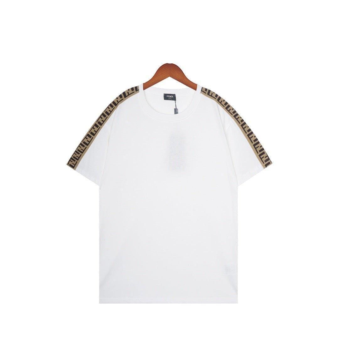 Fendi T-Shirt without Collar 'White & Brown' | Banlieue91