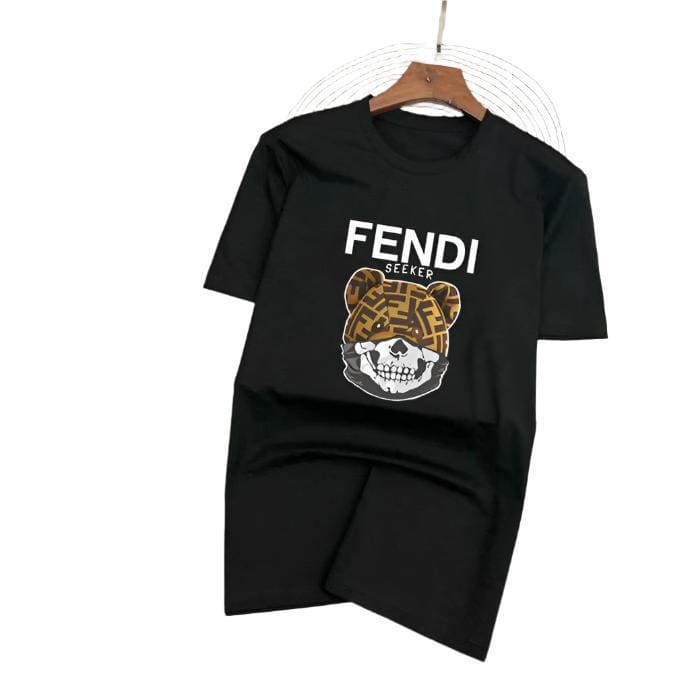 Fendi T-Shirt Wolf without Collar 'Black' | Banlieue91
