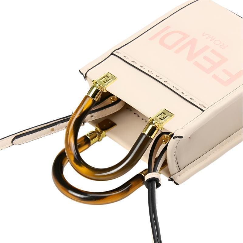 Fendi Vitello King Plexiglass Logo Embossed Mini Fendi Sunshine Shopper Tote | Banlieue91