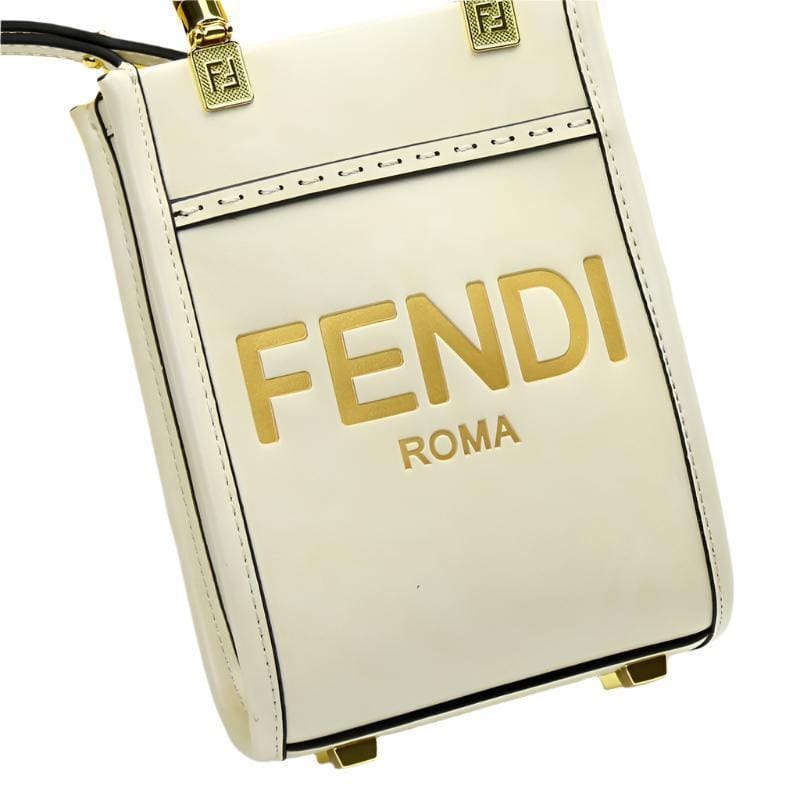 Fendi Vitello King Plexiglass Logo Embossed Mini Fendi Sunshine Shopper Tote | Banlieue91