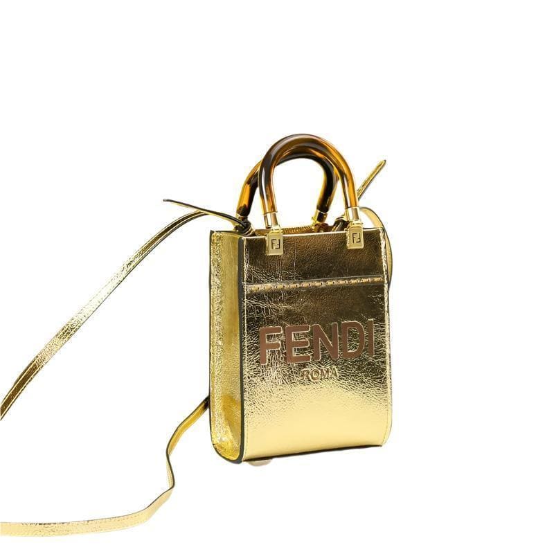 Fendi Vitello King Plexiglass Logo Embossed Mini Fendi Sunshine Shopper Tote | Banlieue91