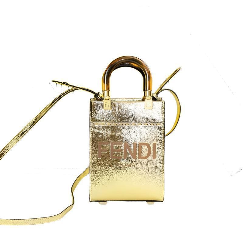 Fendi Vitello King Plexiglass Logo Embossed Mini Fendi Sunshine Shopper Tote | Banlieue91