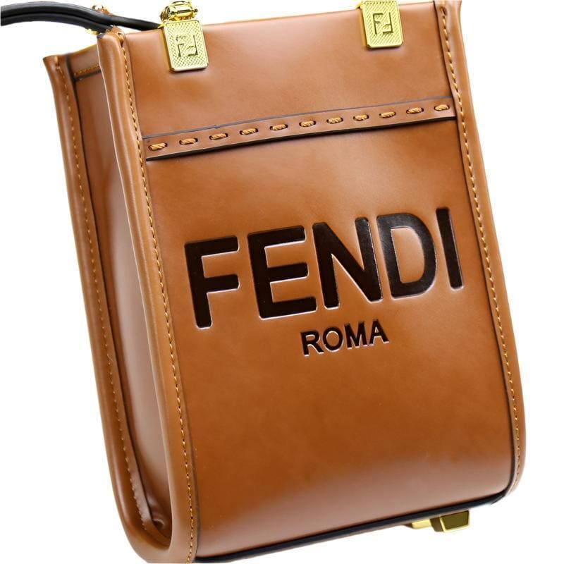 Fendi Vitello King Plexiglass Logo Embossed Mini Fendi Sunshine Shopper Tote | Banlieue91