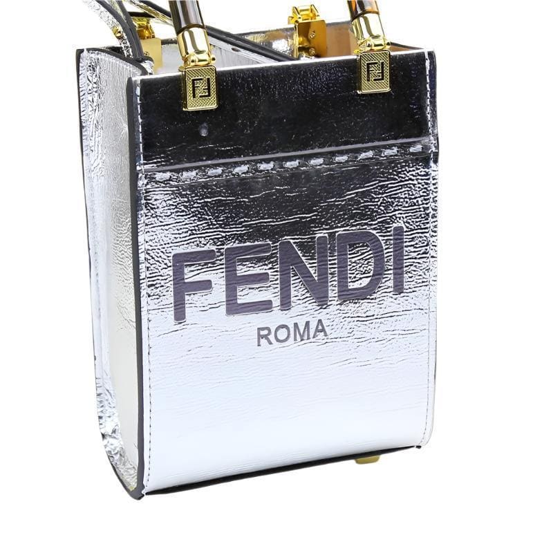 Fendi Vitello King Plexiglass Logo Embossed Mini Fendi Sunshine Shopper Tote | Banlieue91