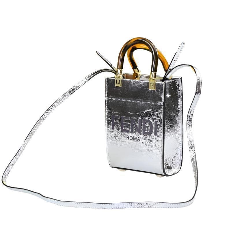 Fendi Vitello King Plexiglass Logo Embossed Mini Fendi Sunshine Shopper Tote | Banlieue91