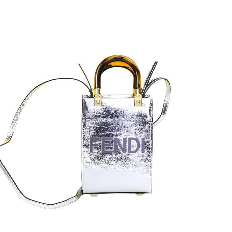 Fendi Vitello King Plexiglass Logo Embossed Mini Fendi Sunshine Shopper Tote | Banlieue91