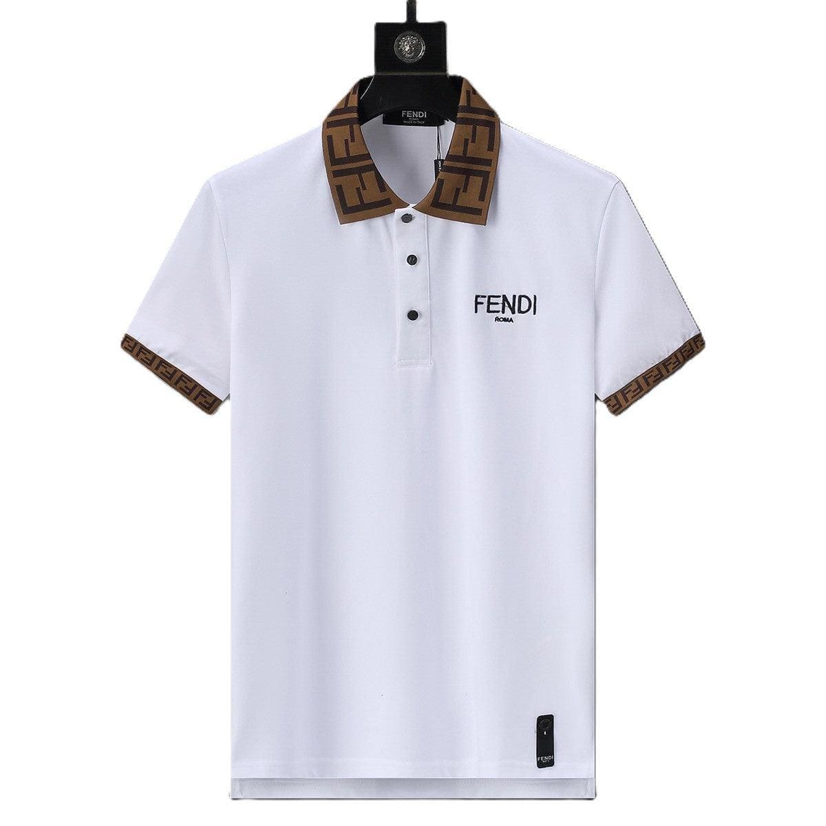 Fendi White T-shirt with Collar | Banlieue91