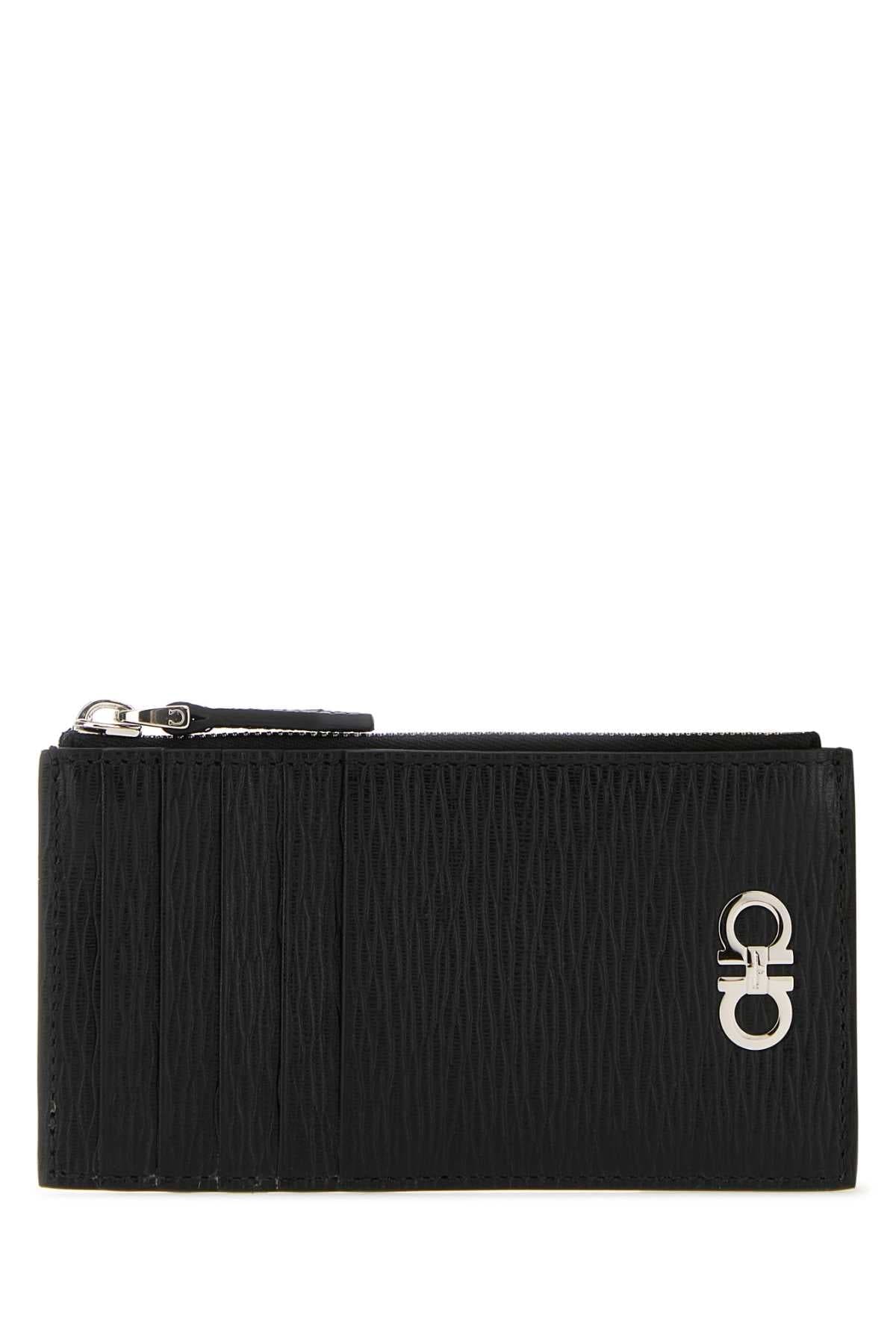 Ferragamo Mini Leather Gancini Hook Card Holder | Banlieue91