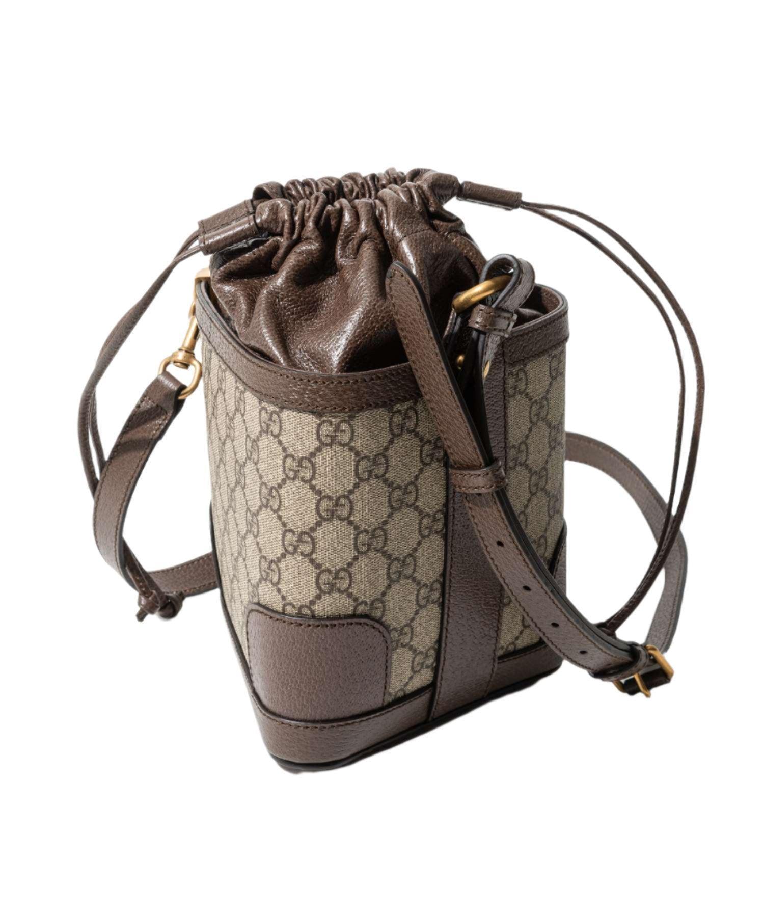 Gucci GG Supreme Canvas Bucket Bag Beige - Banlieue91