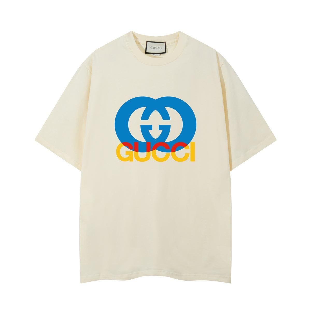 Gucci Beige Cotton T-Shirt - Luxury Casual Crew Neck (Men's) | Banlieue91