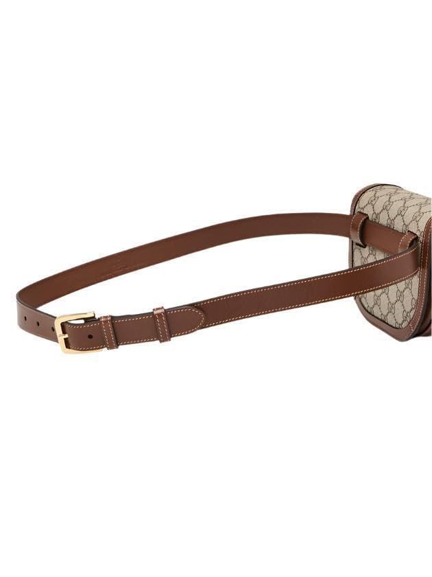 Gucci Beige GG Supreme Coated Canvas Horsebit 1955 Belt Bag | Banlieue91