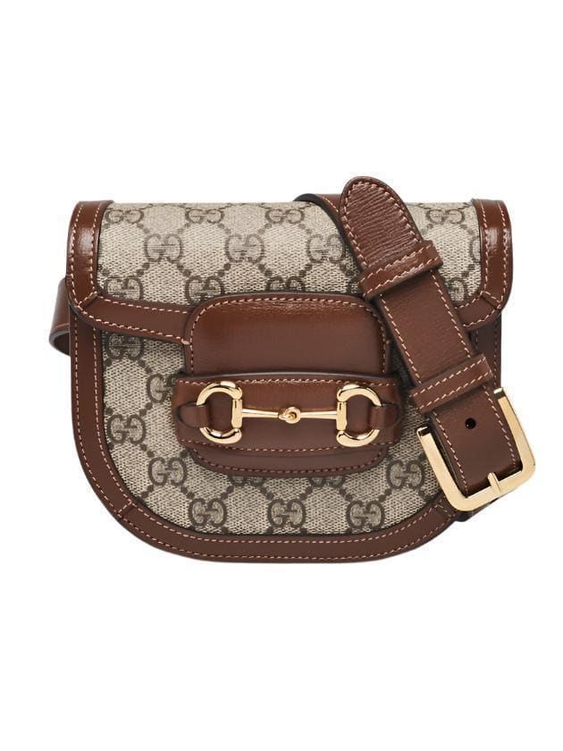 Gucci Beige GG Supreme Coated Canvas Horsebit 1955 Belt Bag | Banlieue91