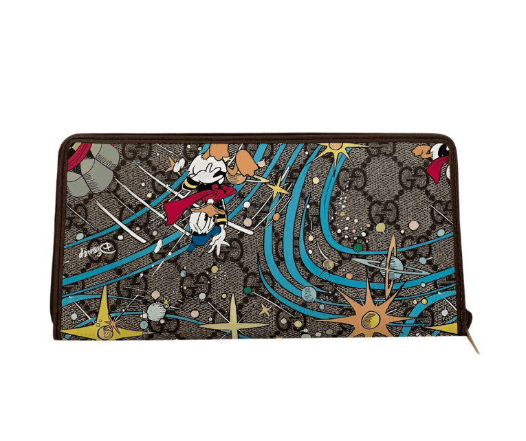 Gucci Brown GG Canvas Gucci x Disney Donald Duck Continental Wallet | Banlieue91