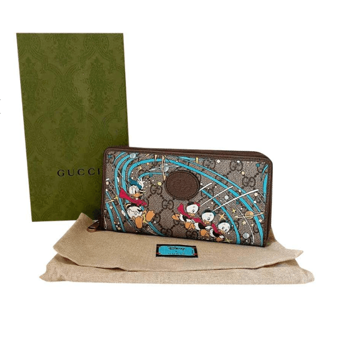 Gucci Brown GG Canvas Gucci x Disney Donald Duck Continental Wallet | Banlieue91