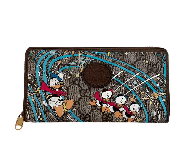 Gucci Brown GG Canvas Gucci x Disney Donald Duck Continental Wallet | Banlieue91
