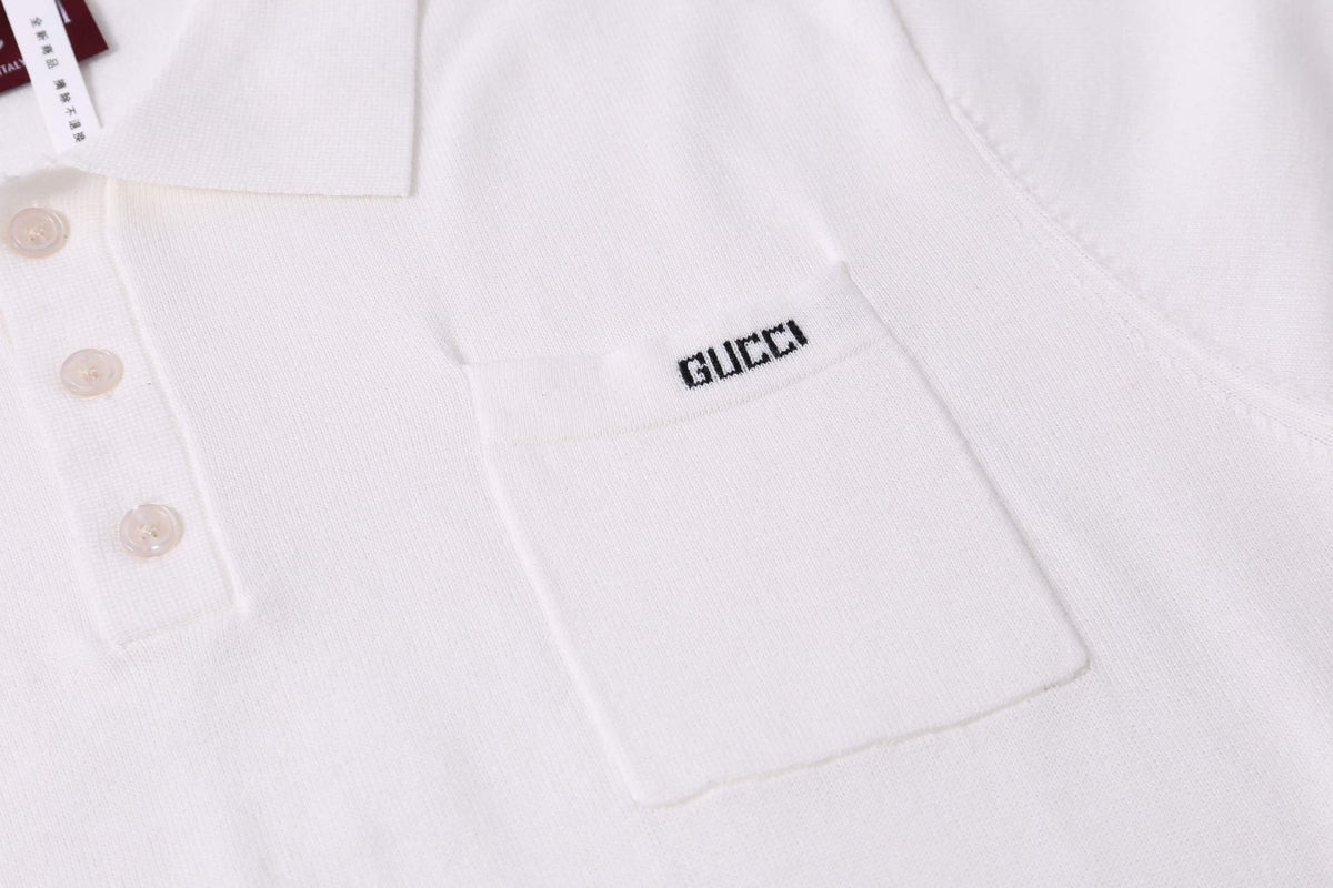 Gucci Collar T-Shirt - Premium Cotton White Tee | Banlieue91