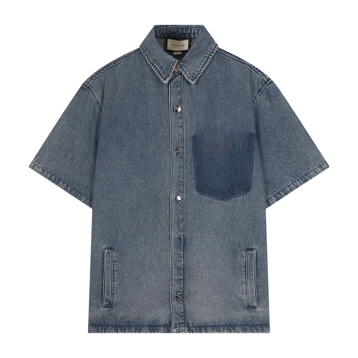 Gucci Denim bowling Blue shirt | Banlieue91