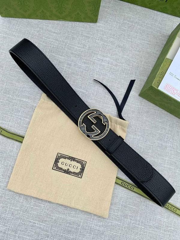 GUCCI Embellished coated-canvas and leather belt 'Black' | Banlieue91