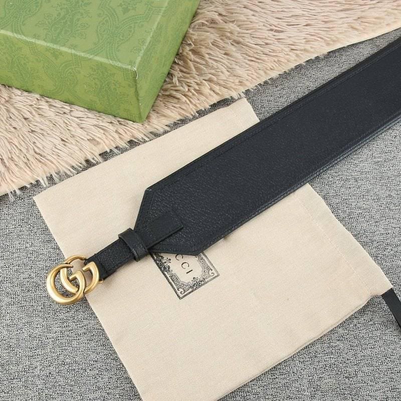 Gucci GG-buckle canvas Women belt 'Black' | Banlieue91