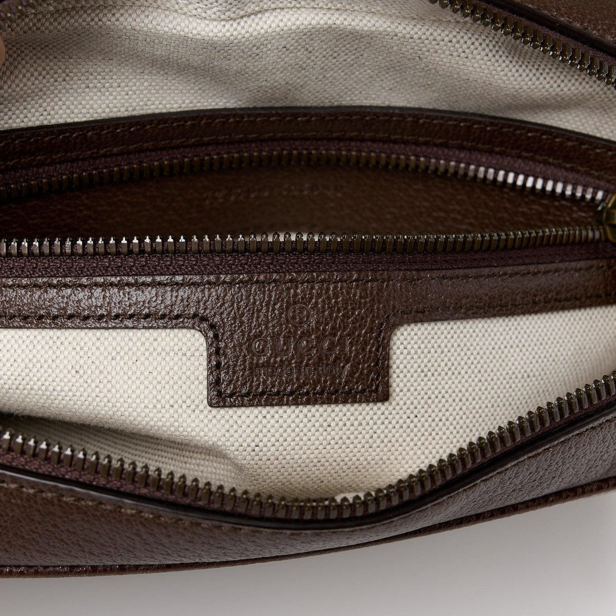Gucci GG Supreme Monogram Textured Dollar Calfskin Ophidia Flap Shoulder Bag Beige Ebony New Acero | Banlieue91