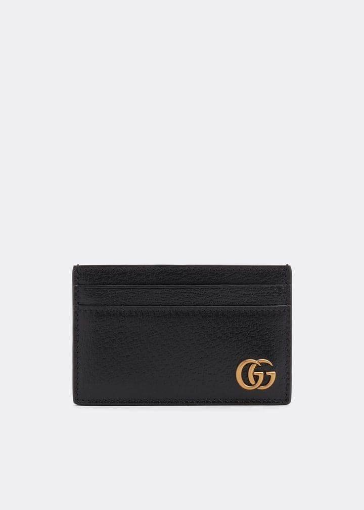 GUCCI Leather GG Marmont Mini Card Holder | Banlieue91