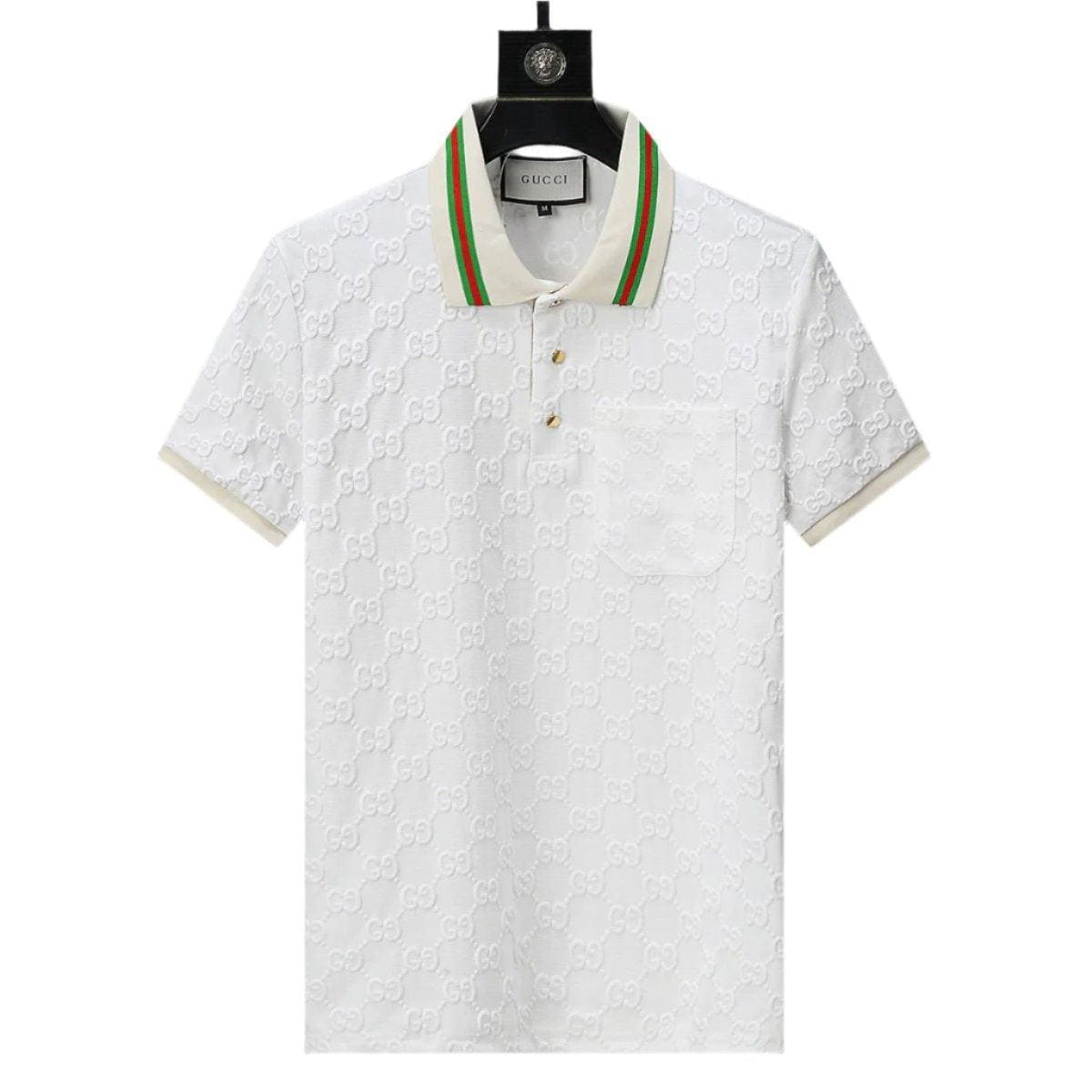 Gucci Luxury White T-shirt with Collar – Men's Premium Cotton | Banlieue91