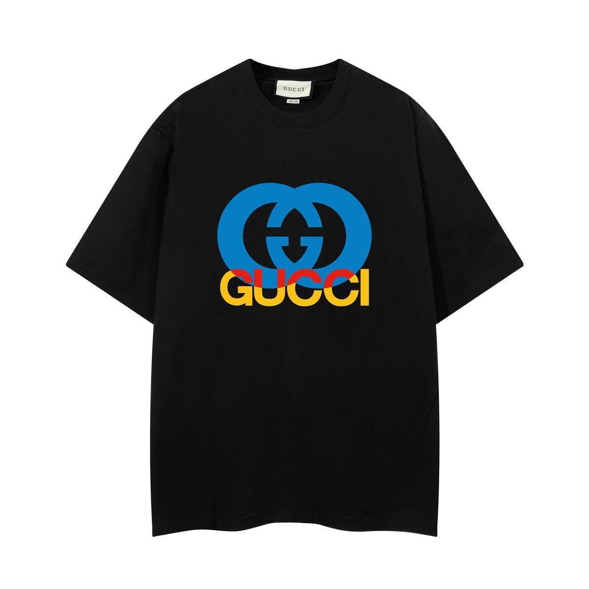 Gucci T-Shirt Black Crew Neck | Luxury Cotton Tee - Casual Elegance | Banlieue91