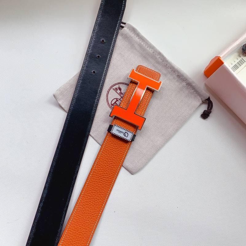 Hermes Men Orange Buckle Belt 'Orange' | Banlieue91