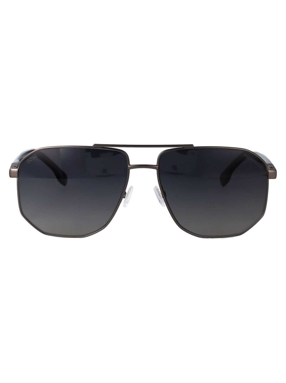 HUGO BOSS Matte Dark Ruthenium Steel Sunglasses for Men | Banlieue91