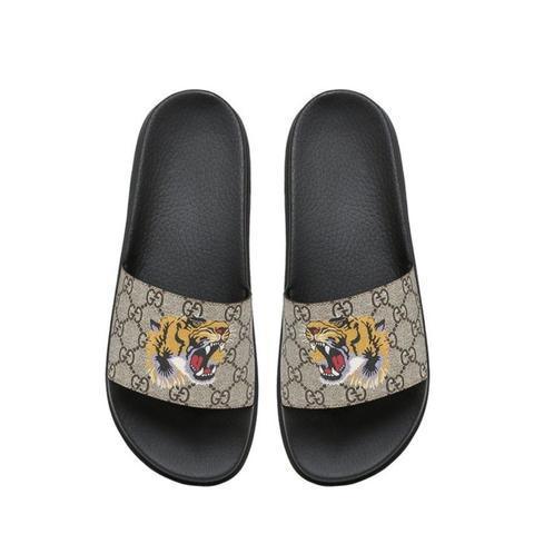 GUCCI Men's Luxury Leather Pantoufles - Comfortable & Stylish House Slippers - Banlieue91 -