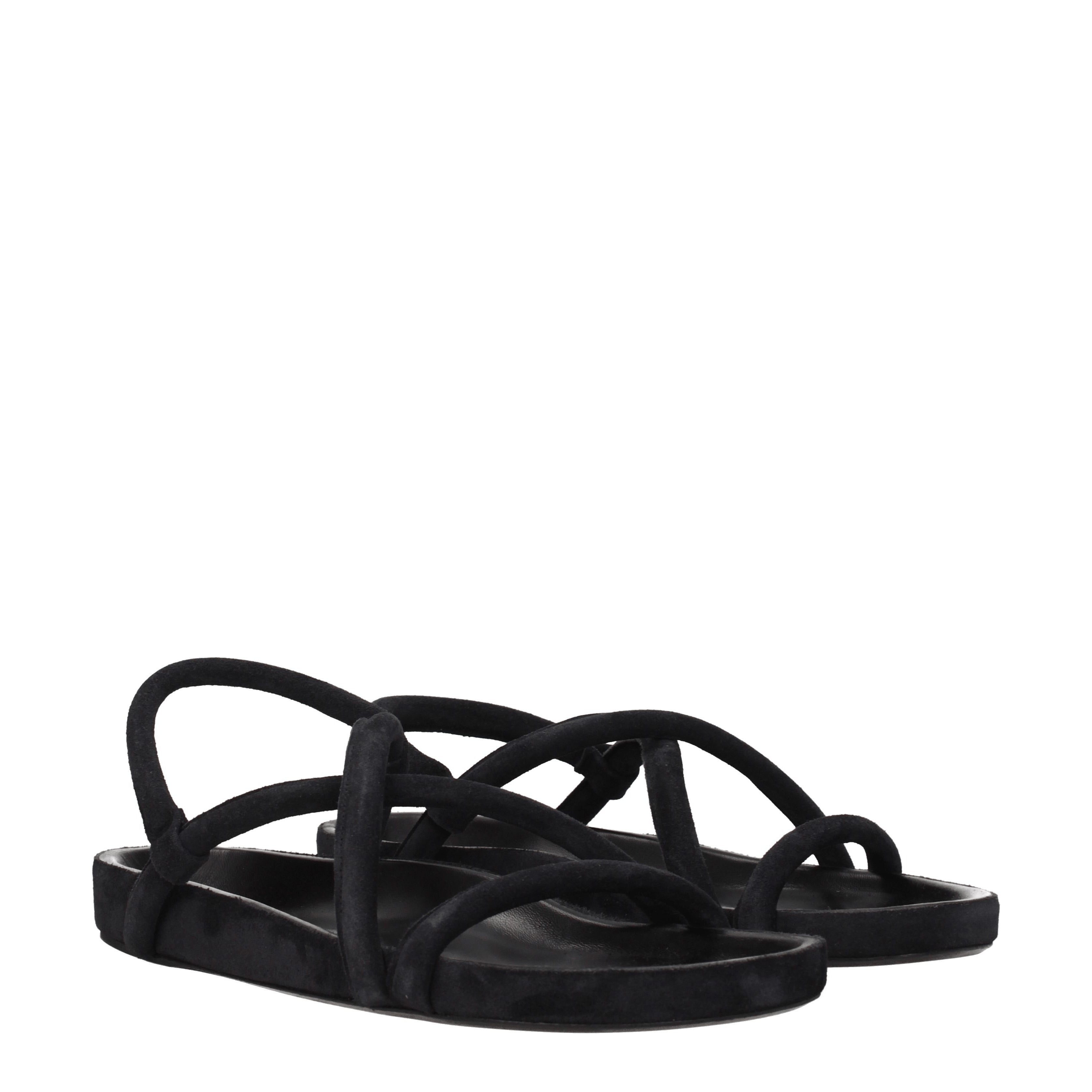 Isabel Marant Sandali Uomo Camoscio Nero