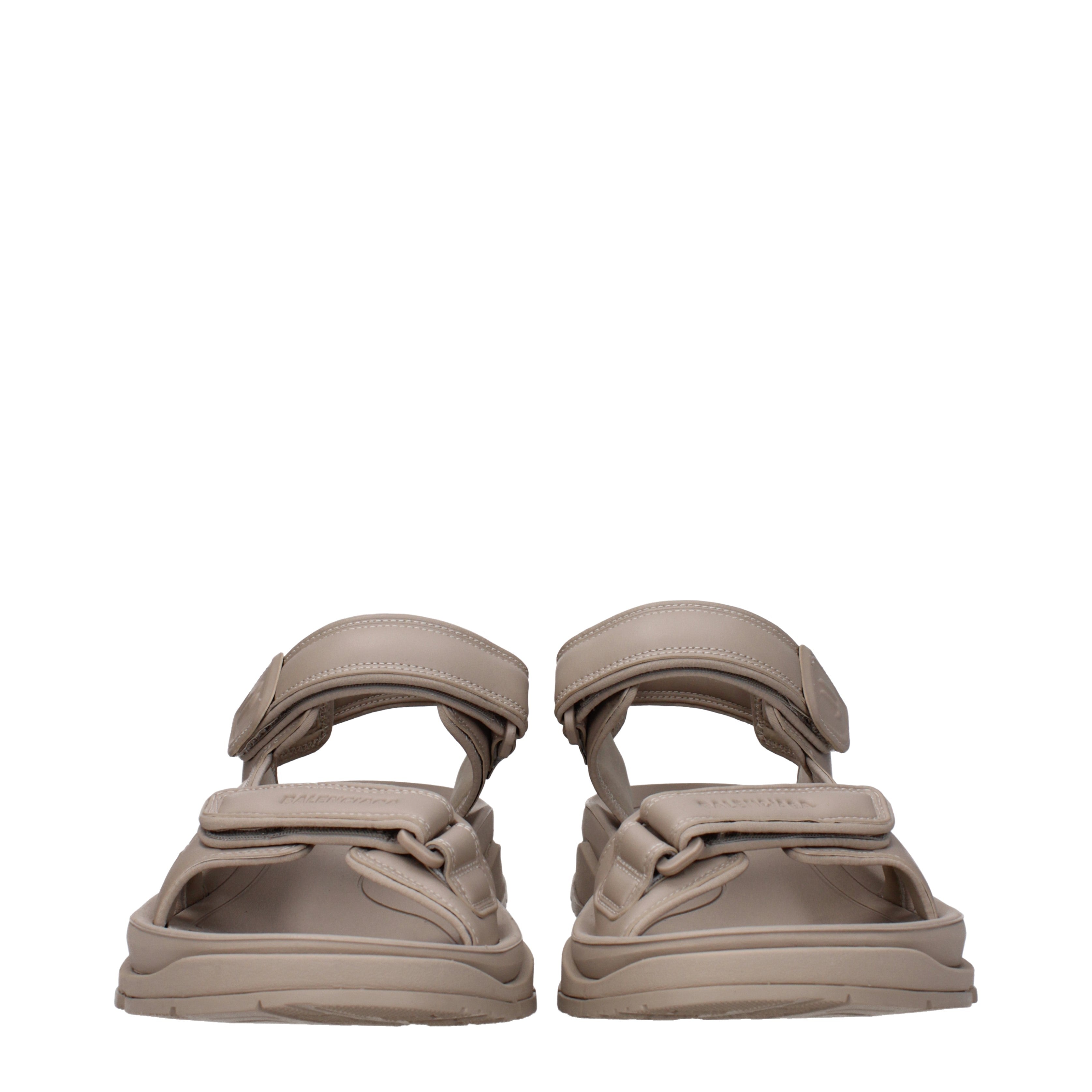 Balenciaga Sandali Tourist Uomo Pelle Beige/Talpa