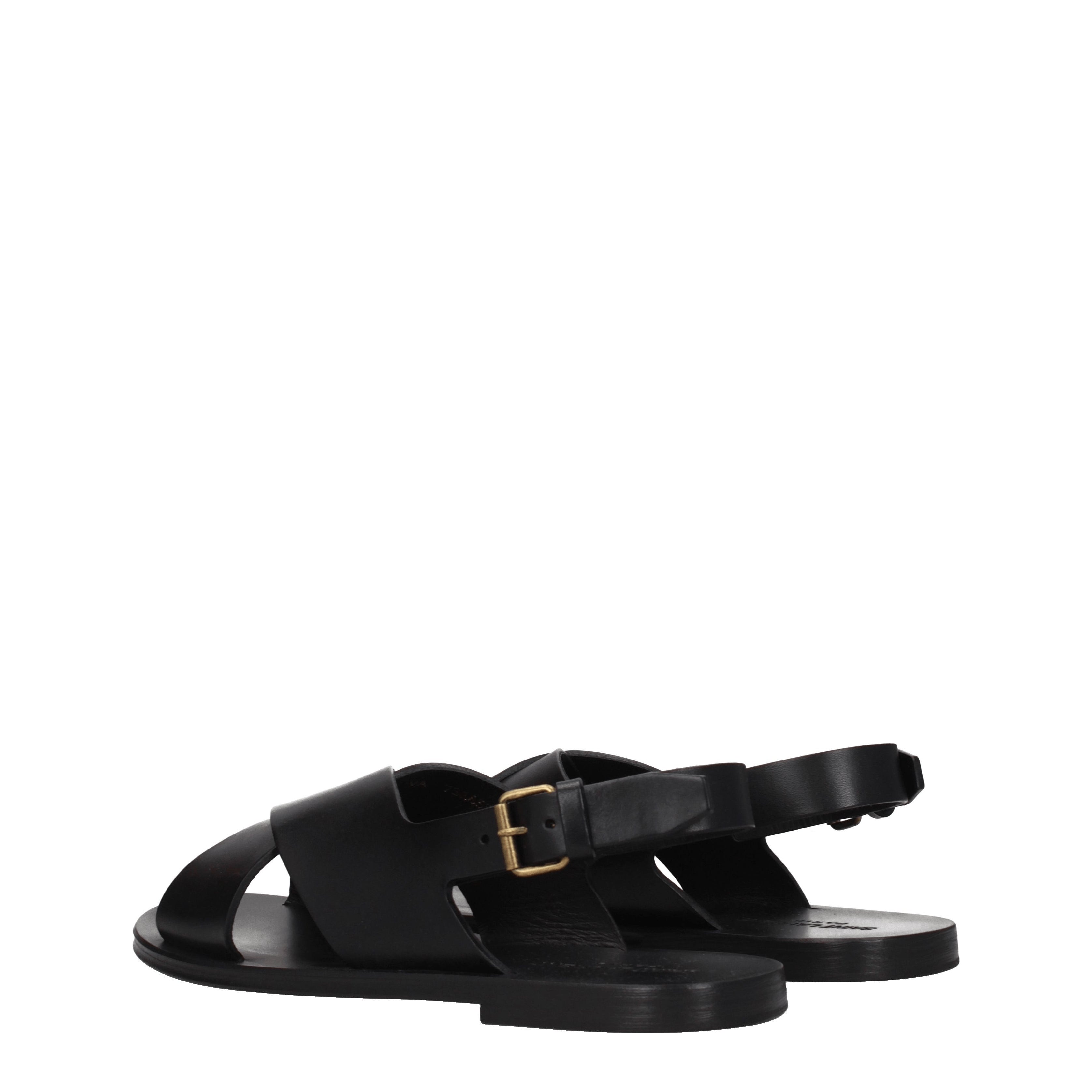 Saint Laurent Sandali Uomo Pelle Nero