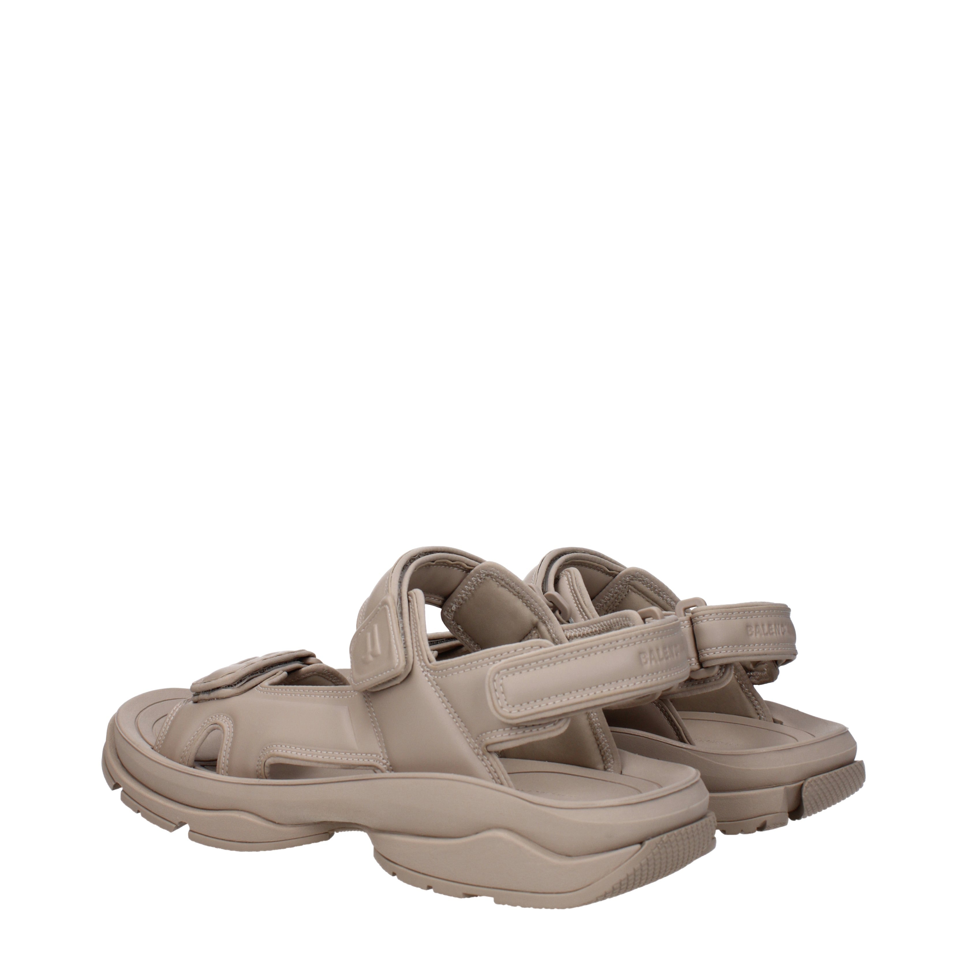 Balenciaga Sandali Tourist Uomo Pelle Beige/Talpa