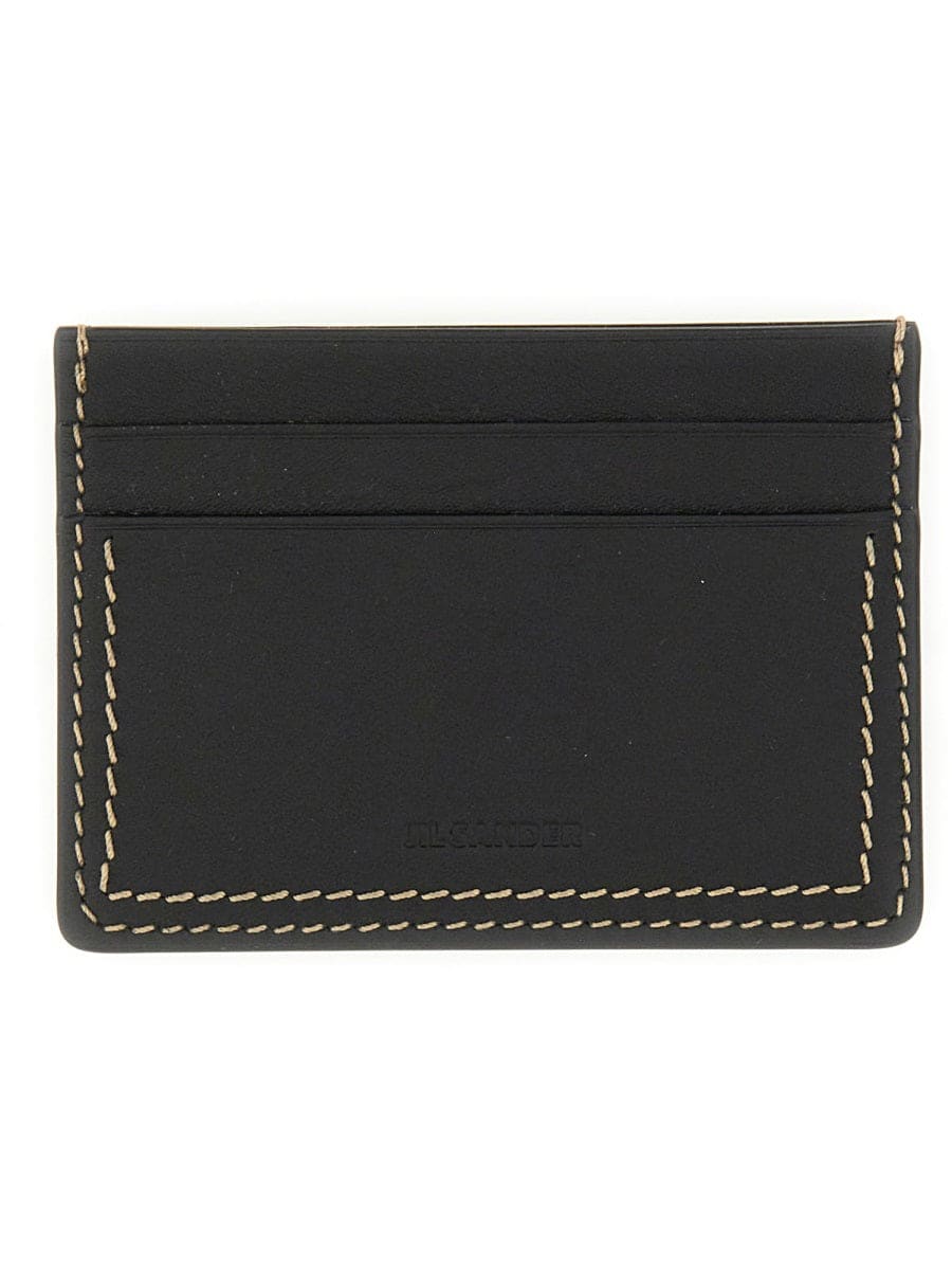 JIL SANDER Mini Leather Card Holder | Banlieue91