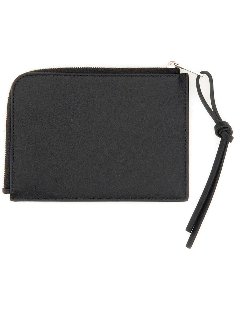 JIL SANDER Mini Leather Wallet with Logo | Banlieue91